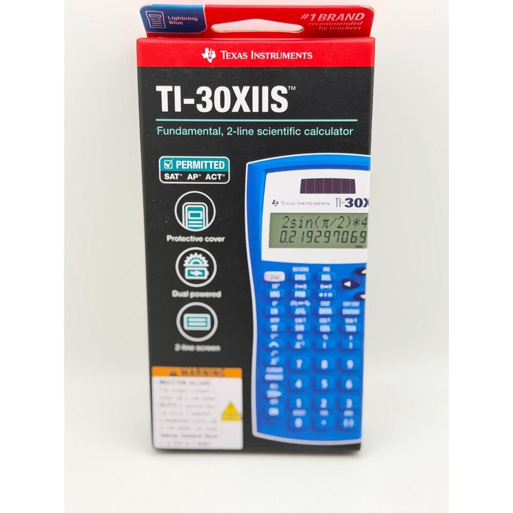 Texas Instruments TI-30XIIS Scientific Calculator 2-Line Display Dual Powered Pr